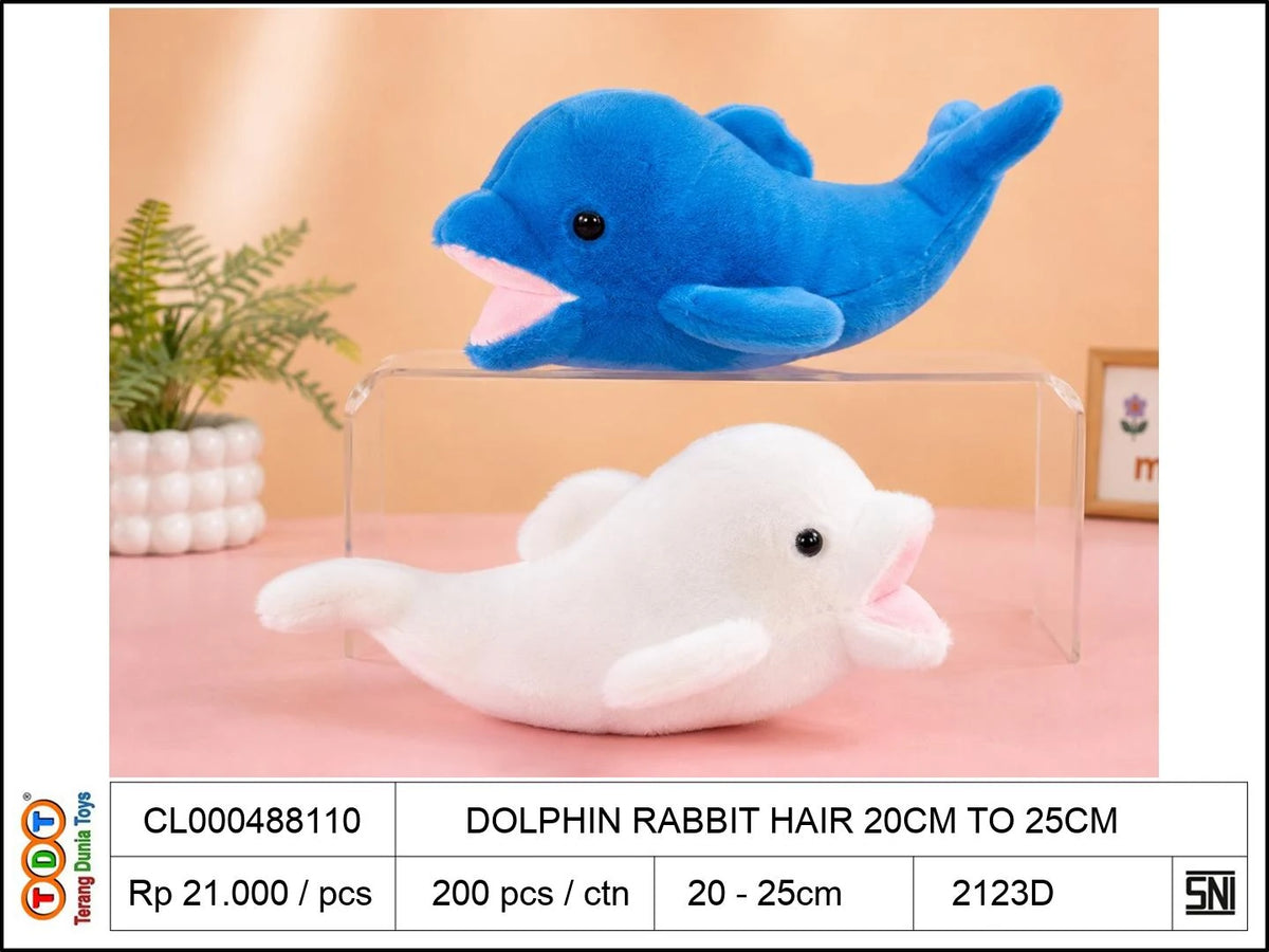 DOLPHIN RABBIT HAIR 20CM TO25CM