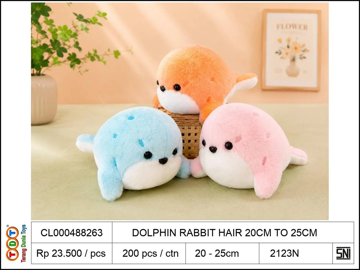DOLPHIN RABBIT HAIR 20CM TO25CM