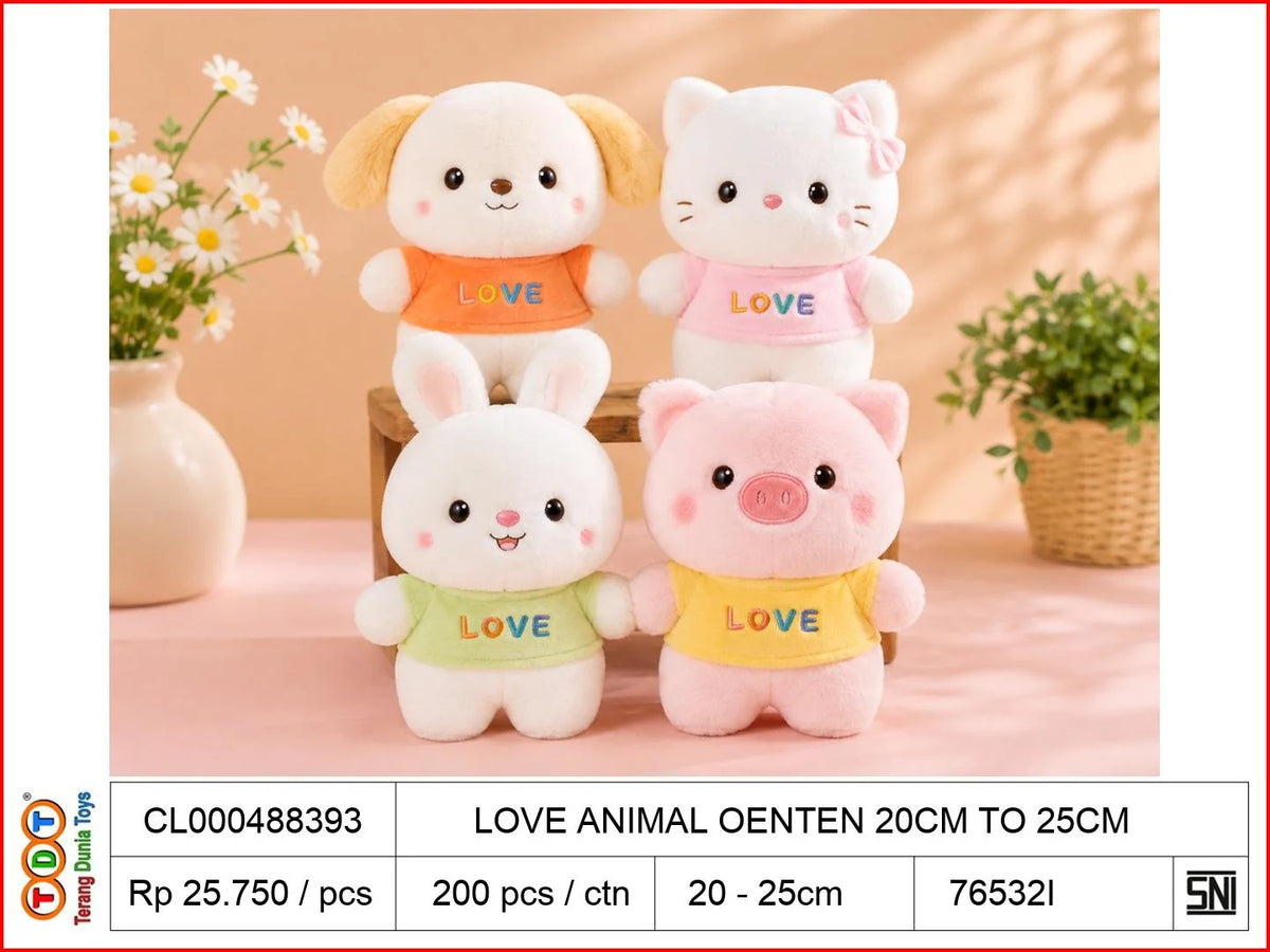 LOVE ANIMAL OENTEN 20CM TO25CM