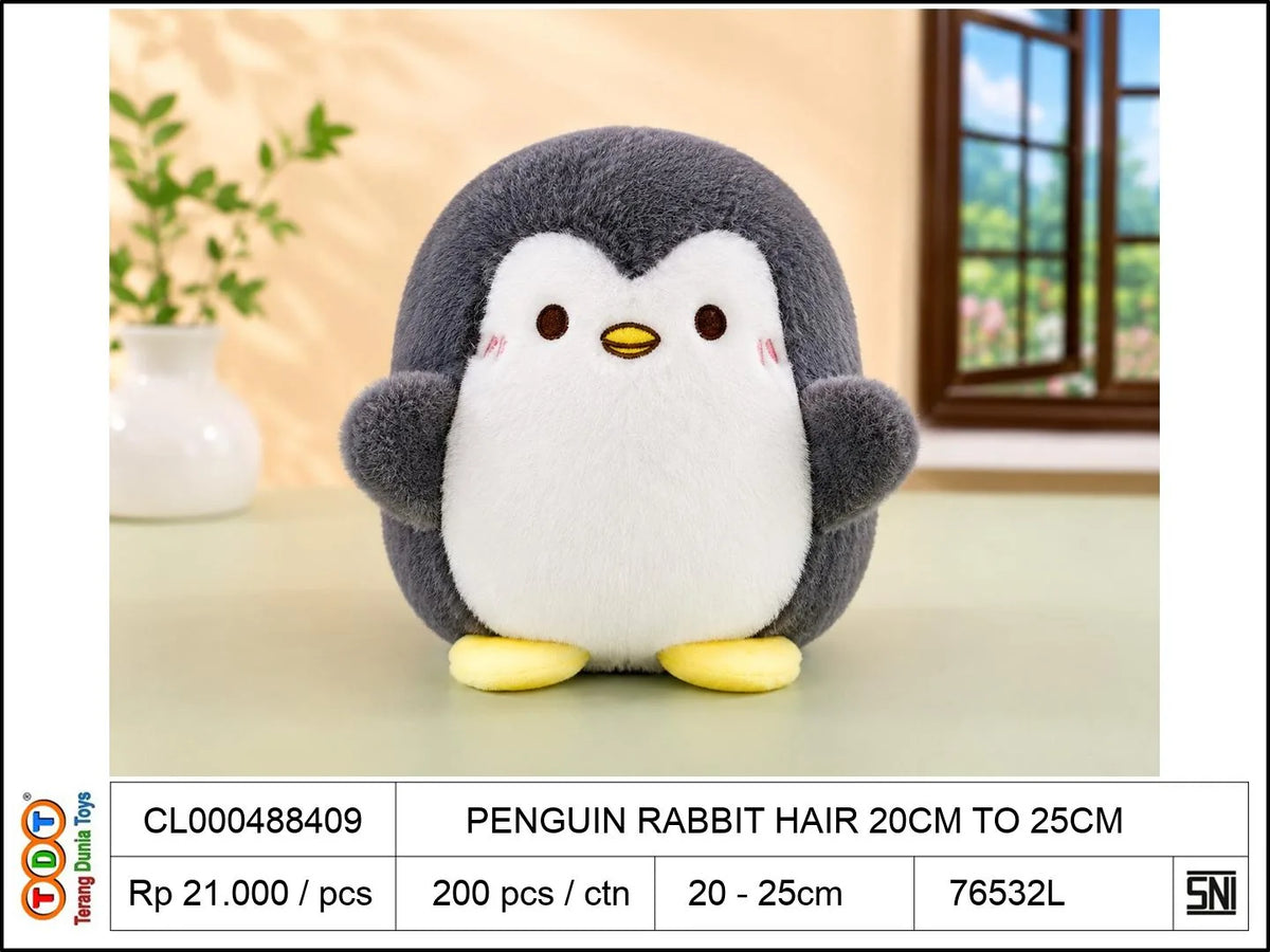 PENGUIN RABBIT HAIR 20CM TO25CM