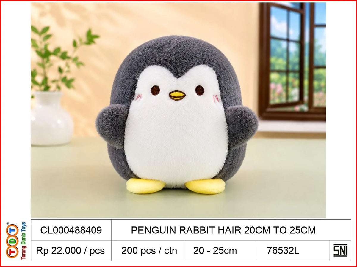 PENGUIN RABBIT HAIR 20CM TO25CM