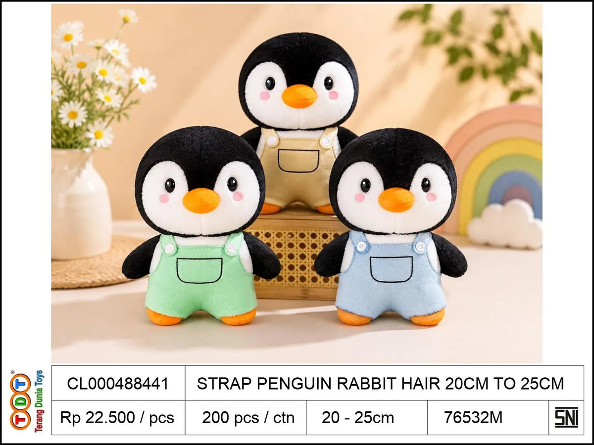 STRAP PENGUIN RABBIT HAIR 20CM TO25CM