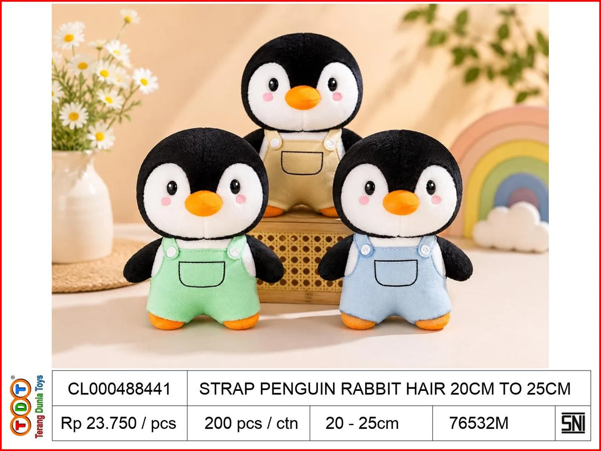 STRAP PENGUIN RABBIT HAIR 20CM TO25CM