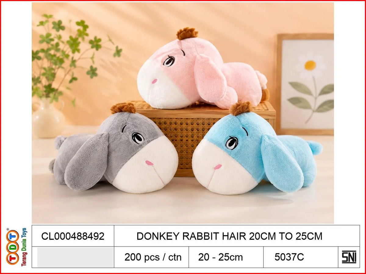 DONKEY RABBIT HAIR 20CM TO25CM

TAGS : BONEKA DOLL PLUSH PLUSHIE BANTAL KARAKTER FIGUR