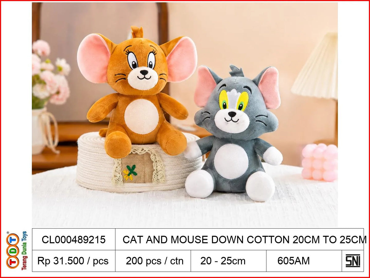 CAT AND MOUSE DOWN COTTON 20CM TO25CM