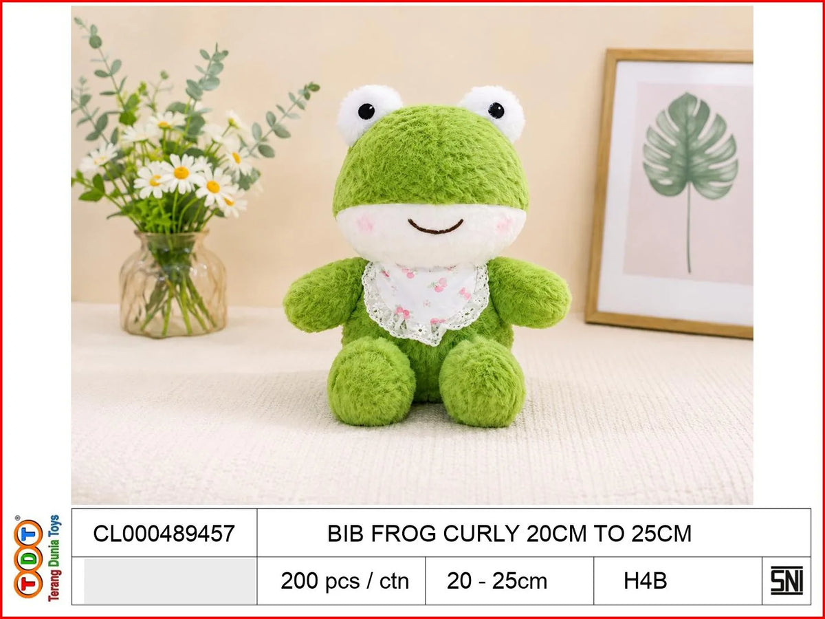 BIB FROG CURLY 20CM TO25CM

TAGS : BONEKA DOLL PLUSH PLUSHIE BANTAL KARAKTER FIGUR