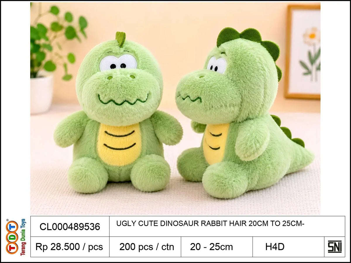UGLY CUTE DINOSAUR RABBIT HAIR 20CM TO25CM