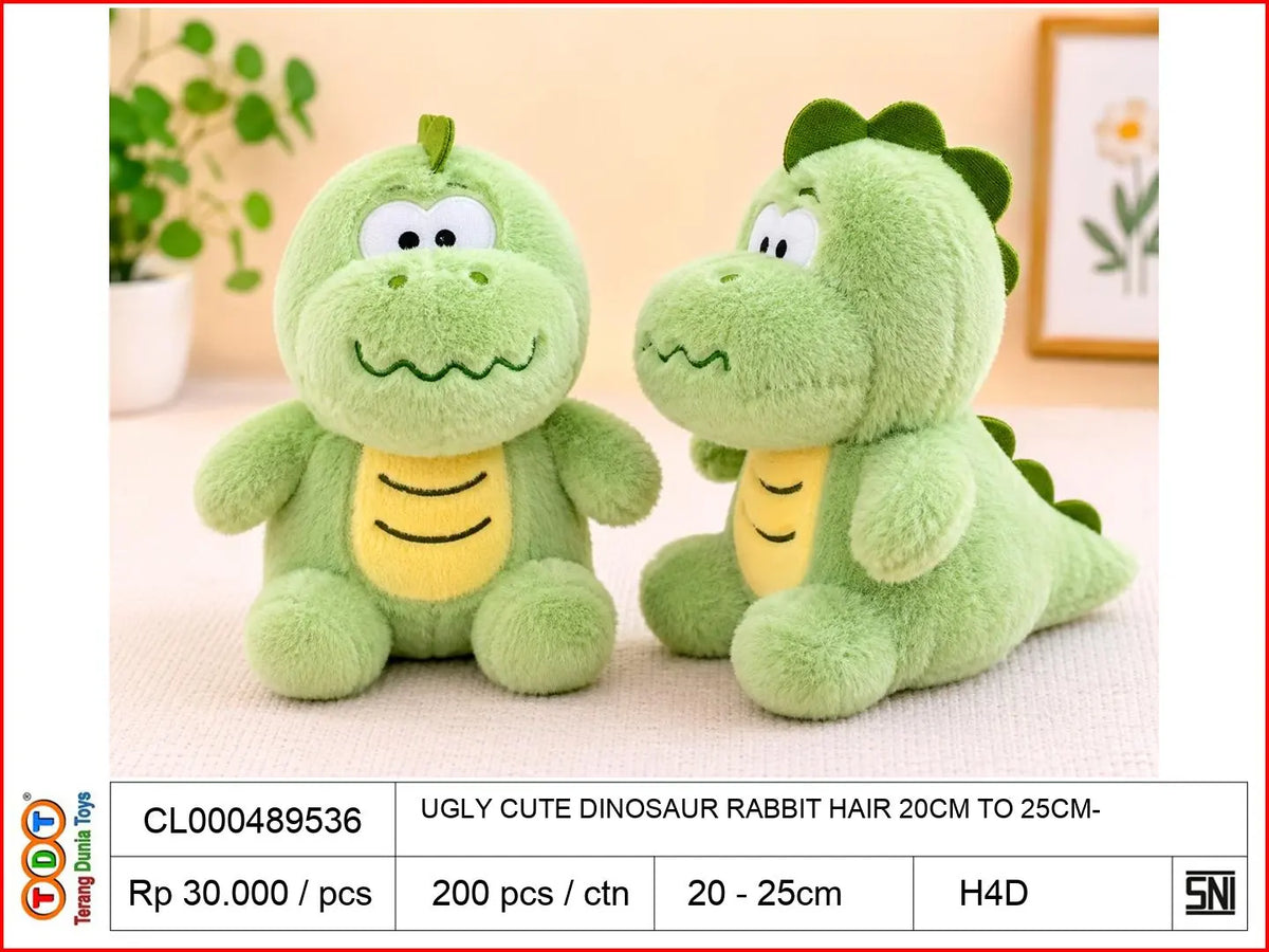 UGLY CUTE DINOSAUR RABBIT HAIR 20CM TO25CM