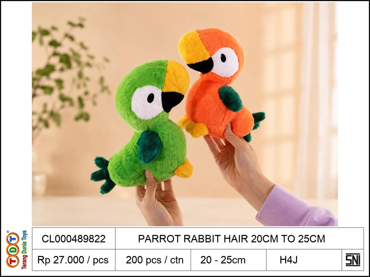 PARROT RABBIT HAIR 20CM TO25CM