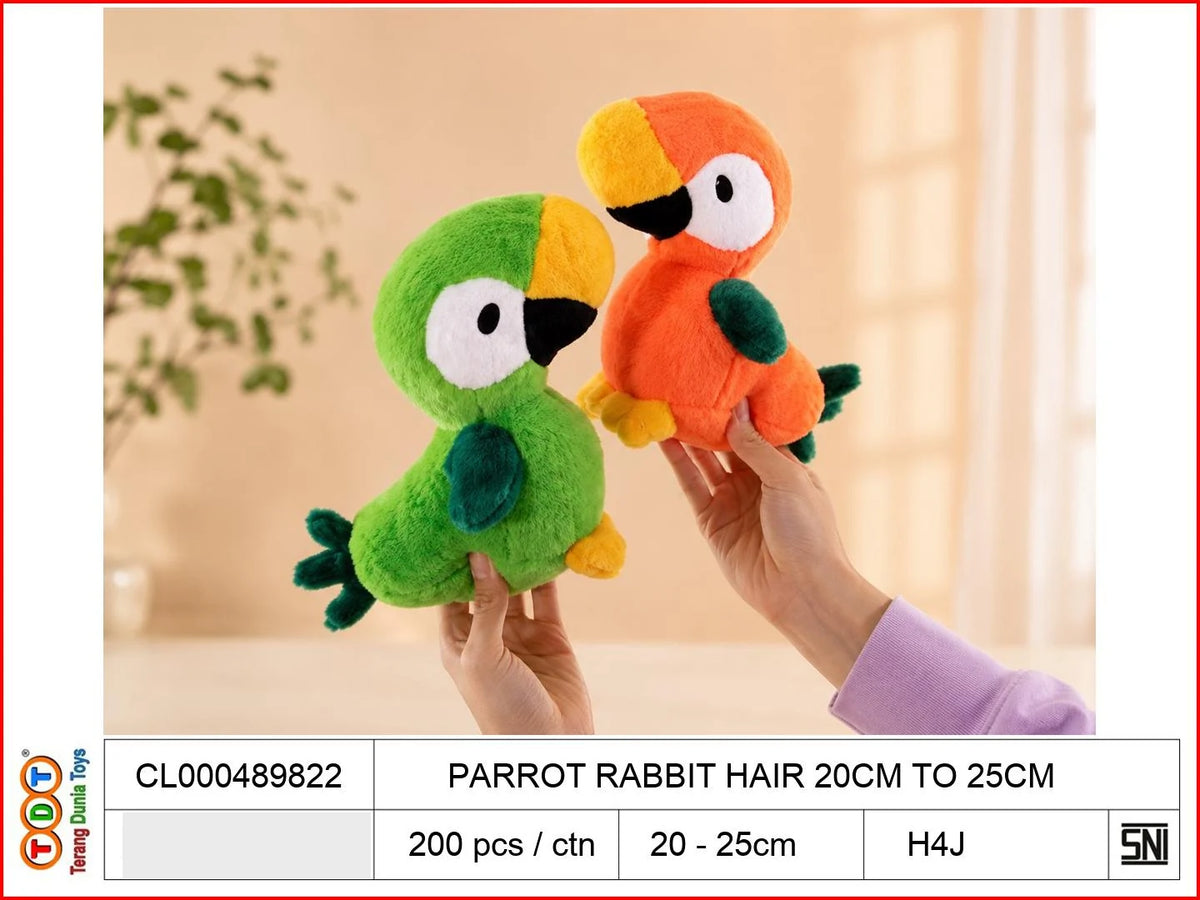 PARROT RABBIT HAIR 20CM TO25CM

TAGS : BONEKA DOLL PLUSH PLUSHIE BANTAL KARAKTER FIGUR