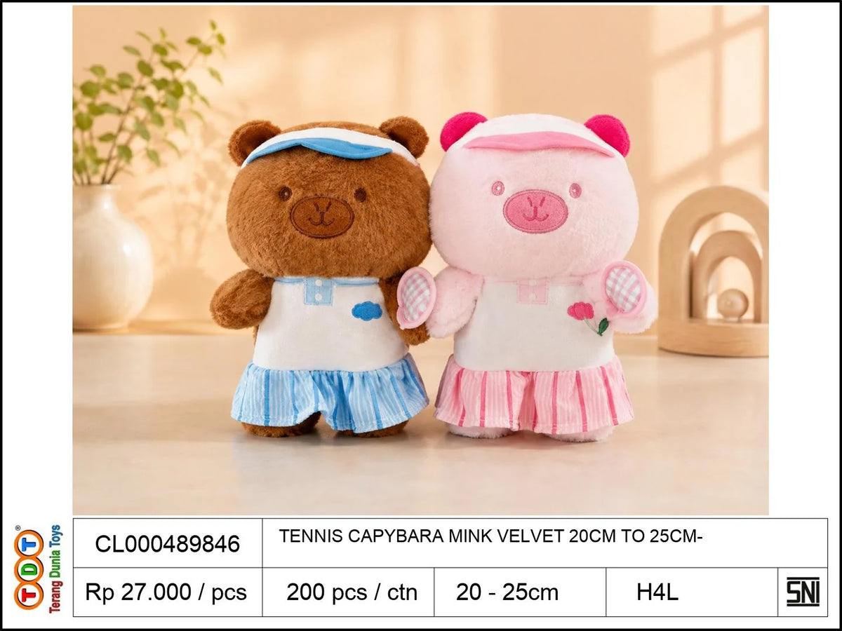 TENNIS CAPYBARA MINK VELVET 20CM TO25CM