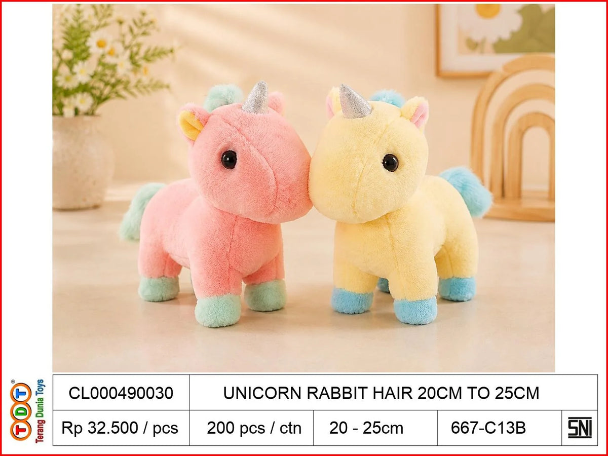 UNICORN RABBIT HAIR 20CM TO25CM