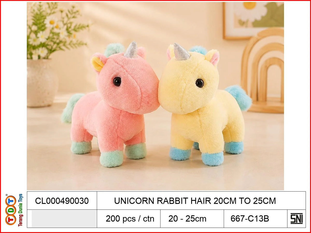 UNICORN RABBIT HAIR 20CM TO25CM

TAGS : BONEKA DOLL PLUSH PLUSHIE BANTAL KARAKTER FIGUR