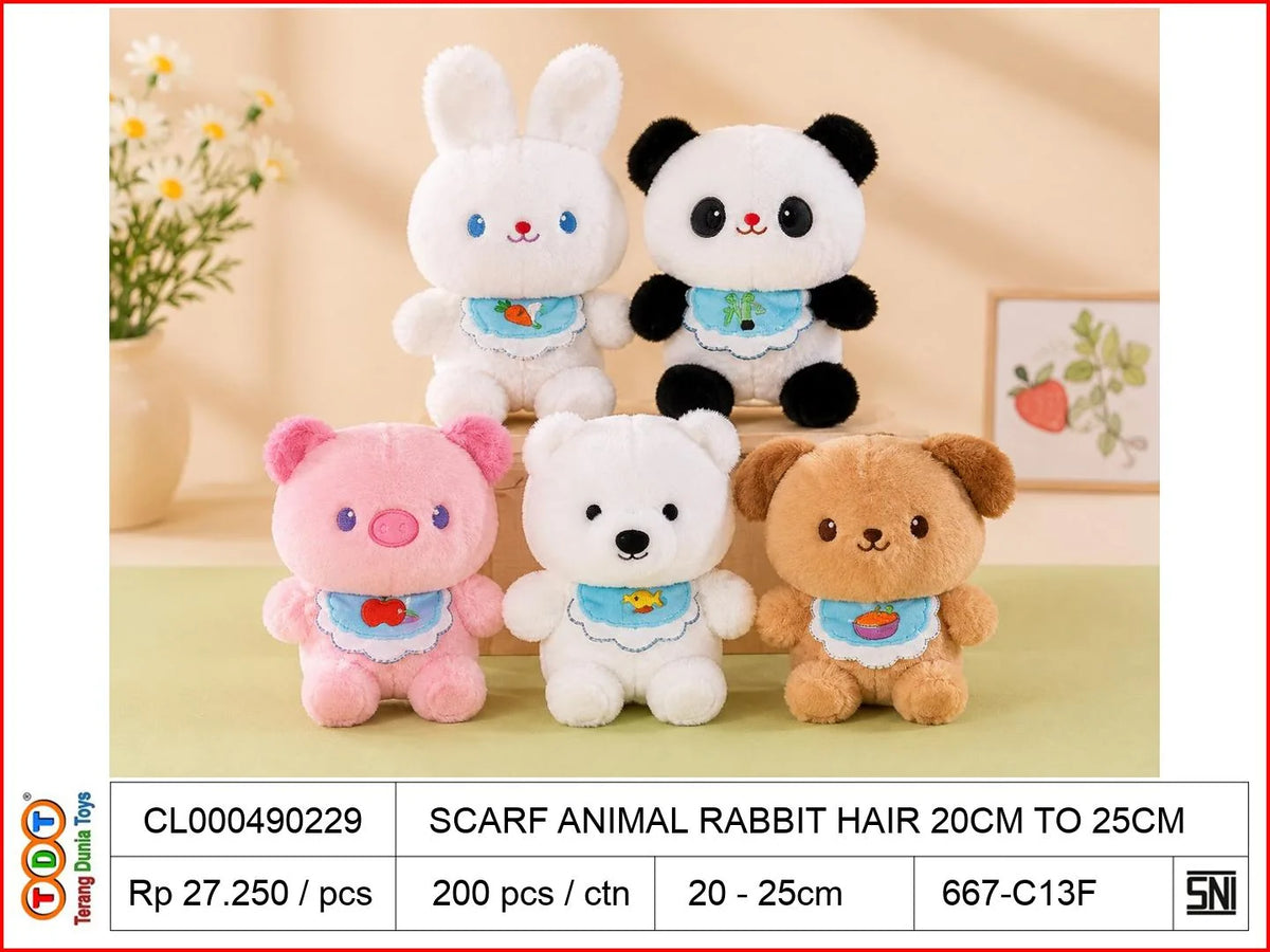 SCARF ANIMAL RABBIT HAIR 20CM TO25CM