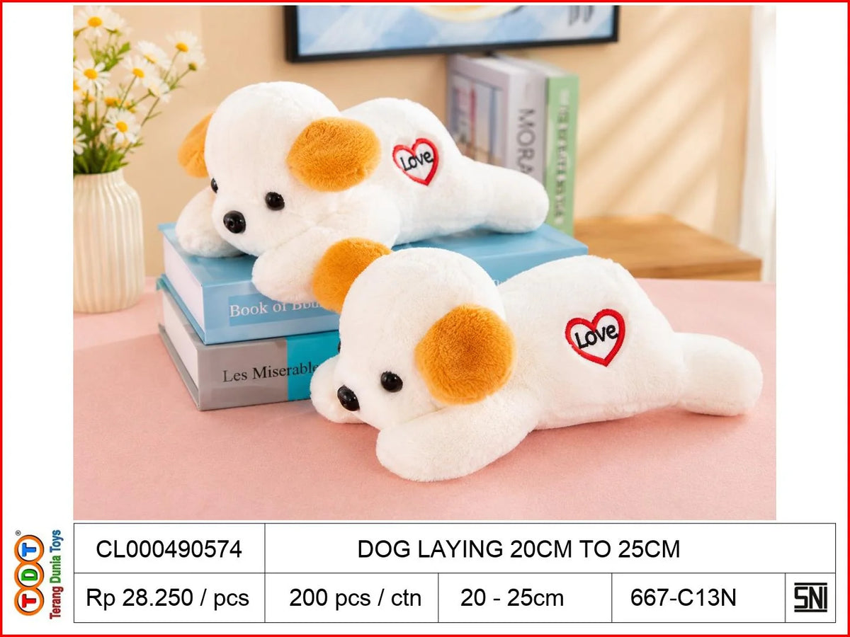 DOG LAYING 20CM TO25CM