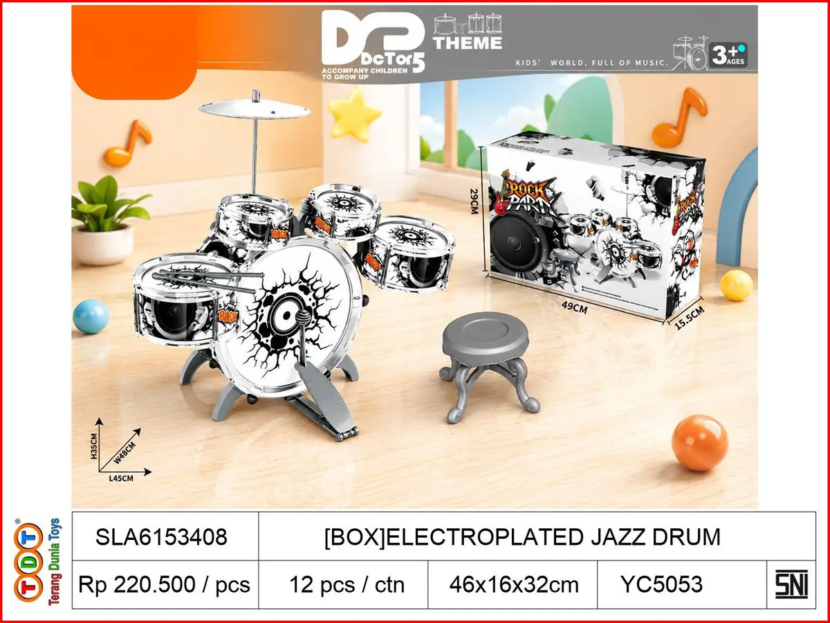 [BOX]ELECTROPLATED JAZZ DRUM