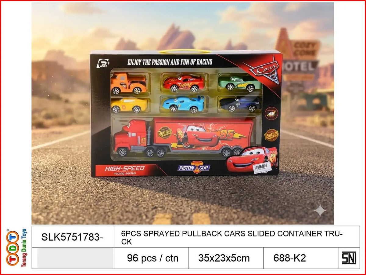 6PCS SPRAYED PULLBACK CARS WITH SLIDED CONTAINER TRUCK

TAGS : KENDARAAN MAINAN MOBIL MOBILAN DIECAST METAL BESI ALLOY SET ISI BANYAK PAKET KOLEKSI MINIATUR HOTWHEELS HOT WHEELS KONTAINER TRUK GARASI