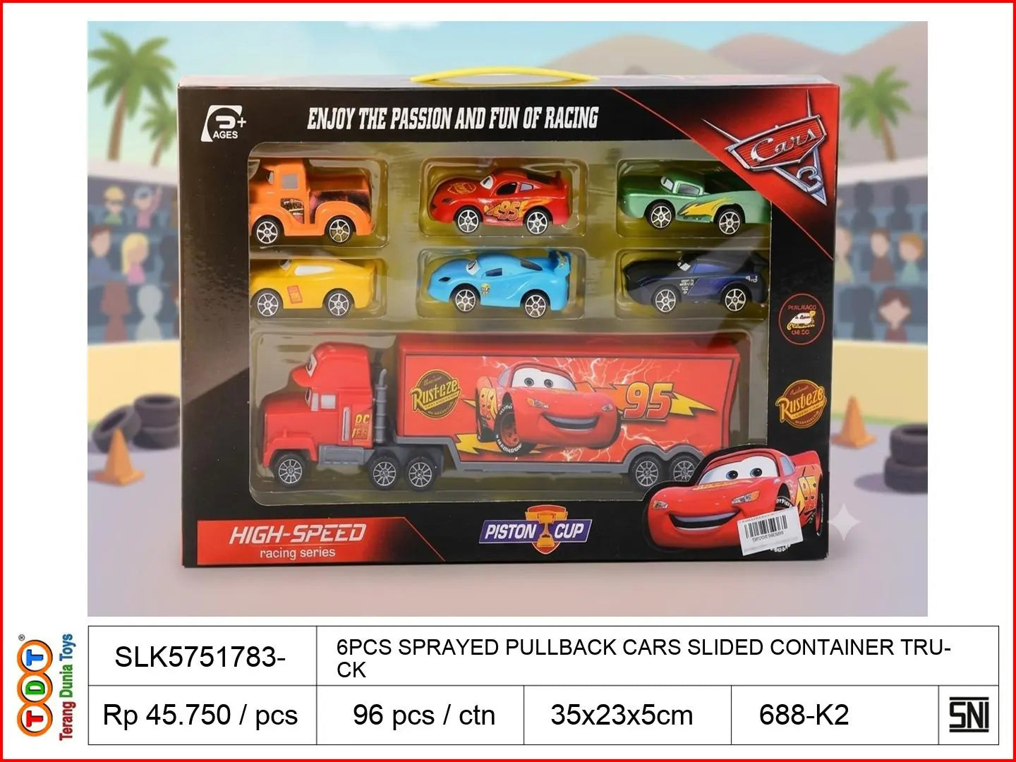 6PCS SPRAYED PULLBACK CARS WITH SLIDED CONTAINER TRUCK

TAGS: MOBIL DIECAST KOLEKSI METAL SET
