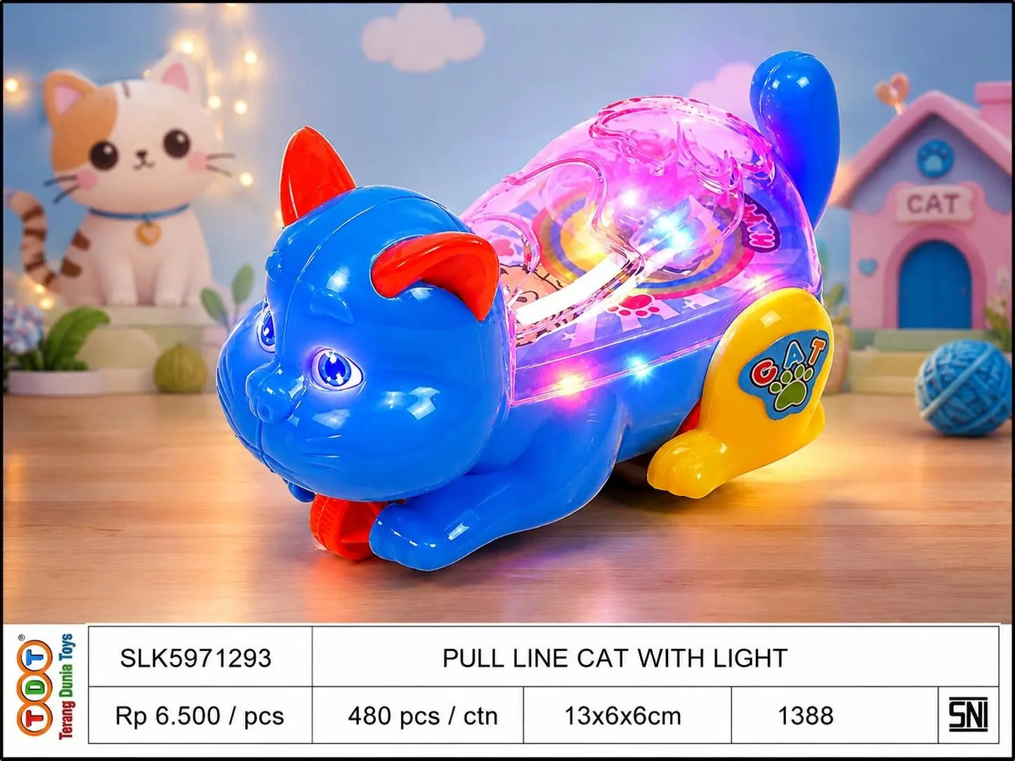 PULL LINE CAT WITH LIGHT