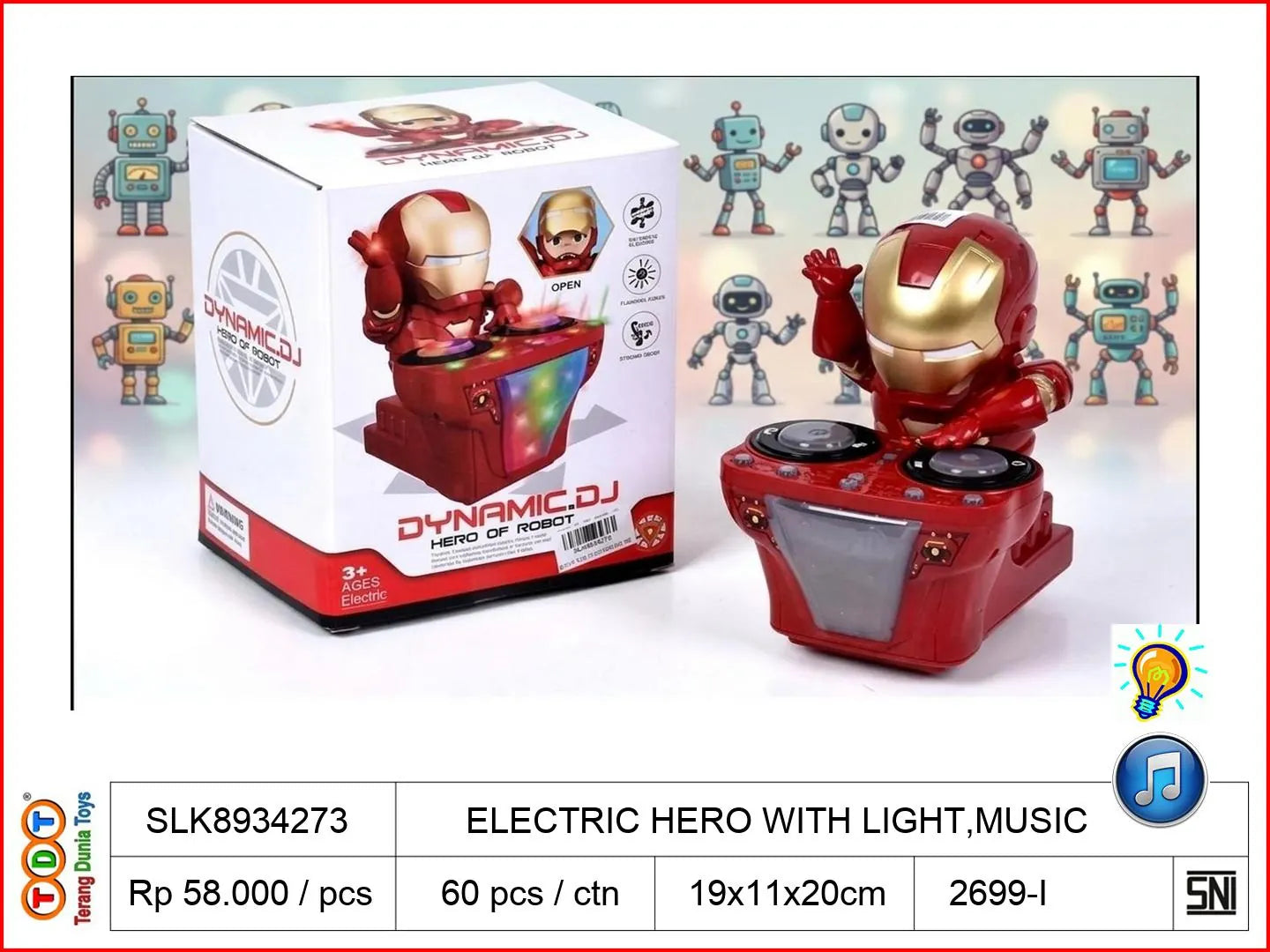 ELECTRIC HERO WITH LIGHT,MUSIC