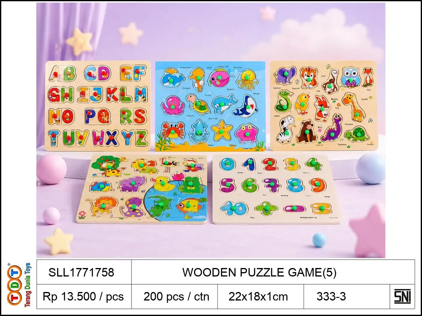 WOODEN PUZZLE GAME(5)