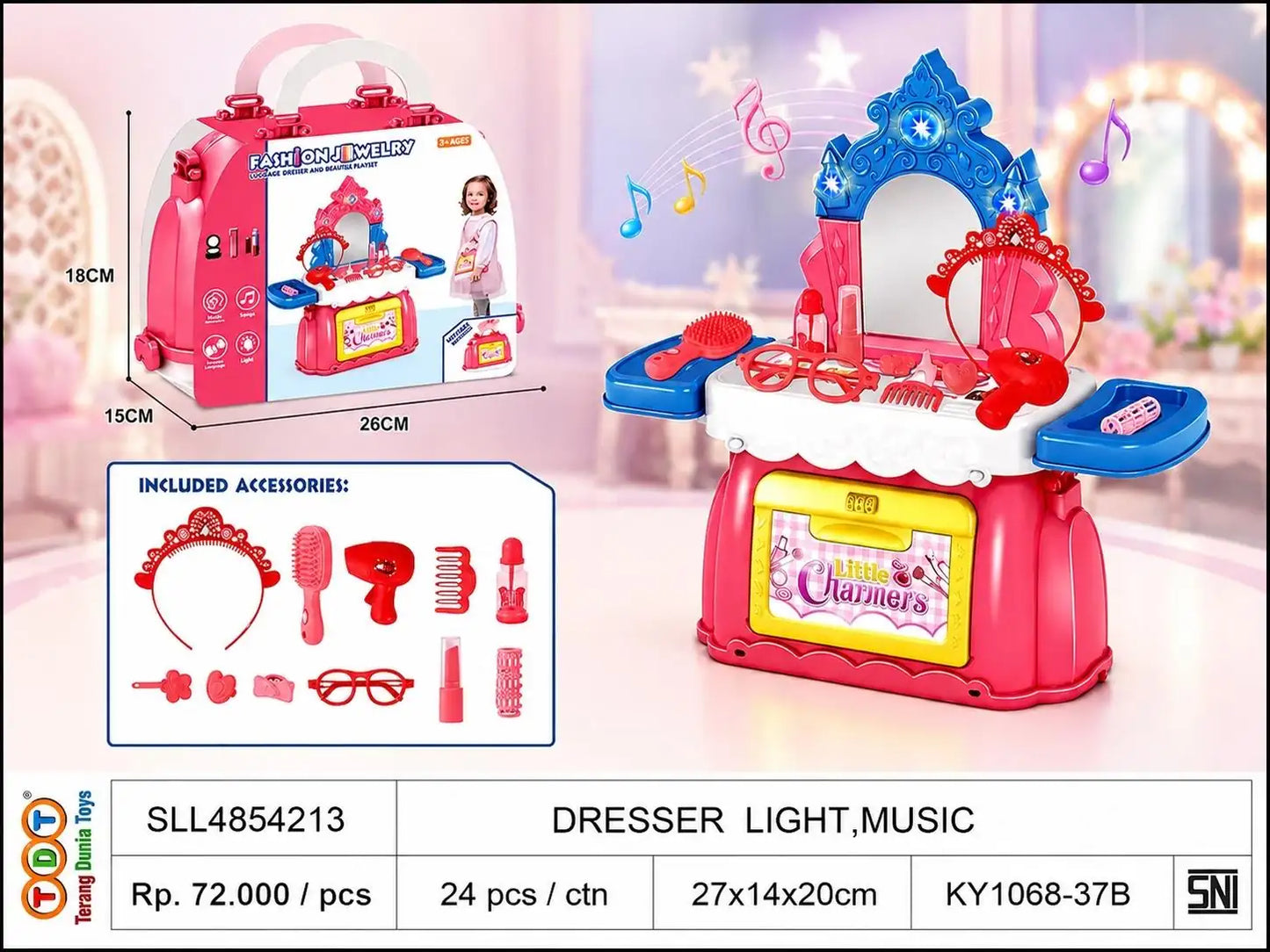 DRESSER WITH LIGHT,MUSIC