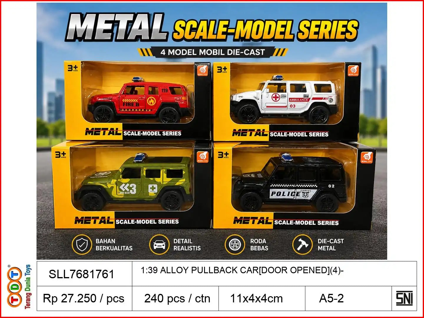 1:39 ALLOY PULLBACK CAR[DOOR OPENED](4)