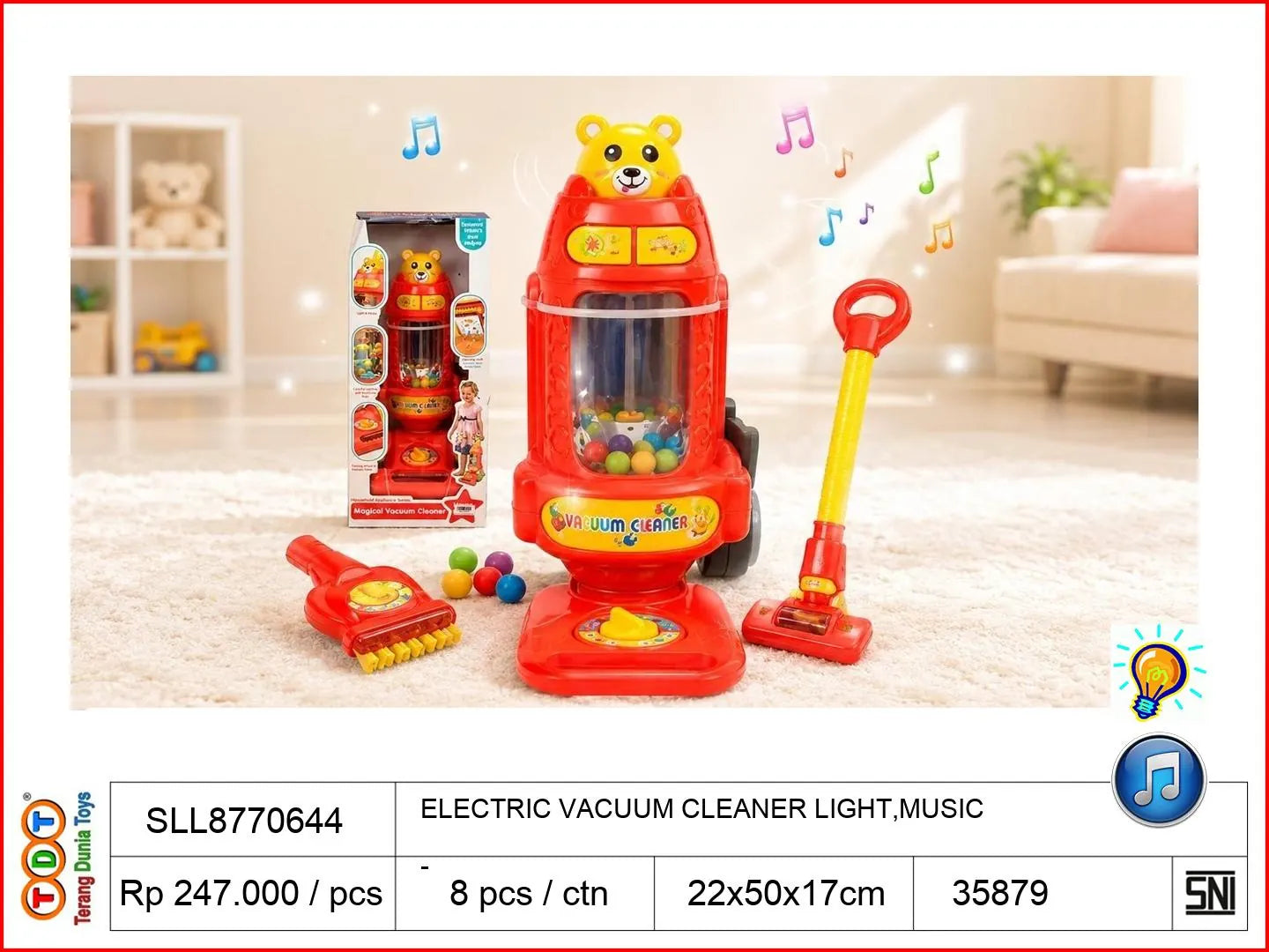 ELECTRIC VACUUM CLEANER WITH LIGHT,MUSIC