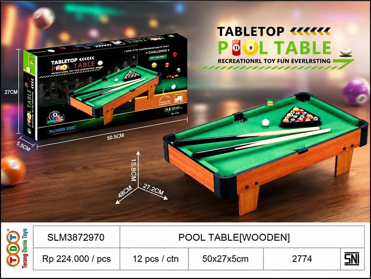 POOL TABLE[WOODEN]