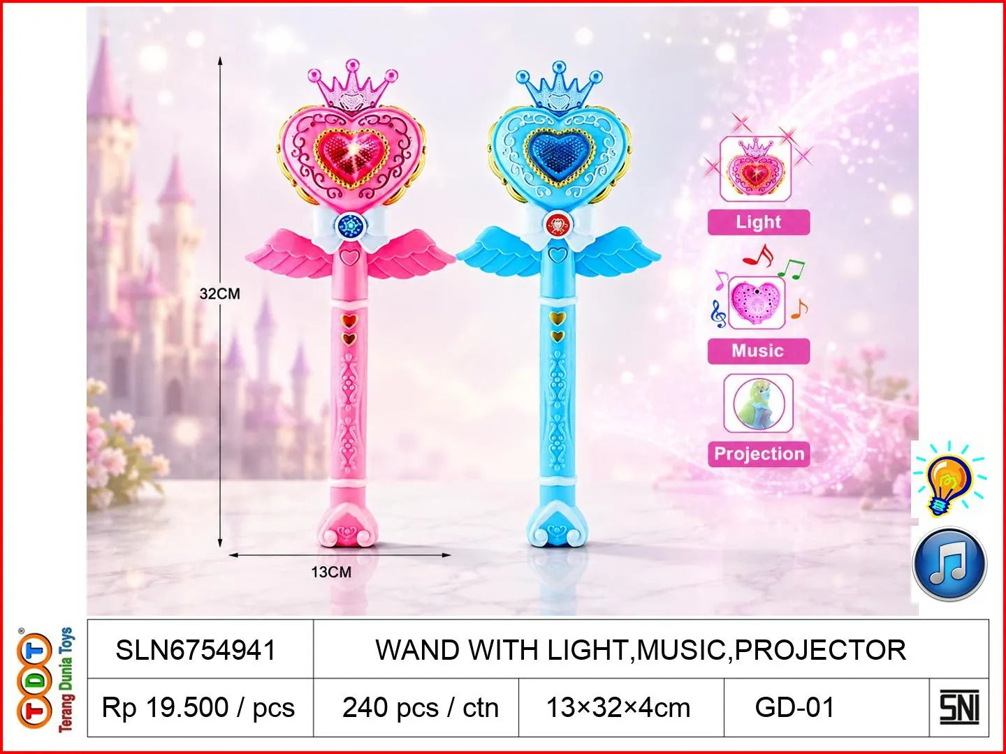 WAND WITH LIGHT,MUSIC,PROJECTOR