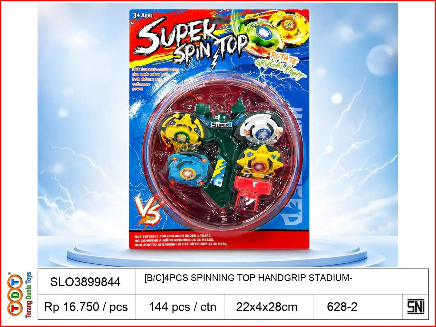 [B/C]4PCS SPINNING TOP WITH HANDGRIP STADIUM