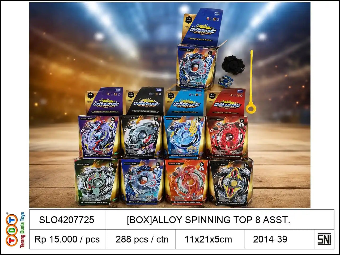 [BOX]ALLOY SPINNING TOP 8 ASST.