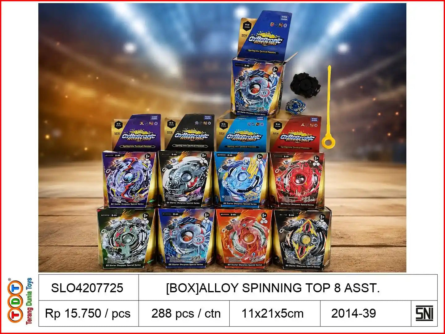 [BOX]ALLOY SPINNING TOP 8 ASST.