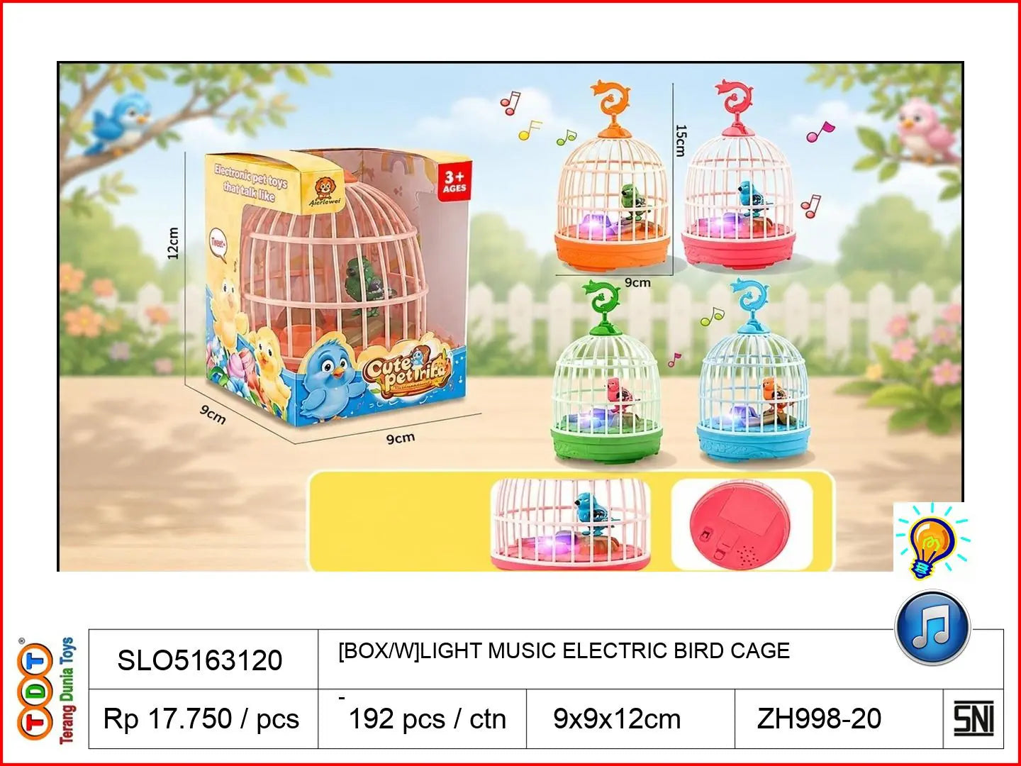 [BOX/W]LIGHT MUSIC ELECTRIC BIRD CAGE