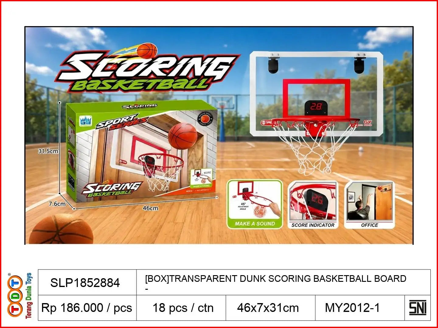 [BOX]TRANSPARENT DUNK SCORING BASKETBALL BOARD