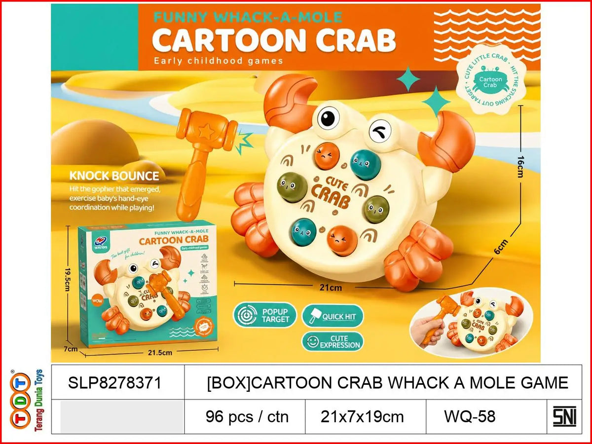 [BOX]CARTOON CRAB WHACK A MOLE GAME

TAGS : GAME ELECTRIC WHACK MOLE WHACAMOLE PUKUL PALU TIKUS KETOK REFLEKS KECEPATAN LAMPU MUSIK ARCADE KONSENTRASI