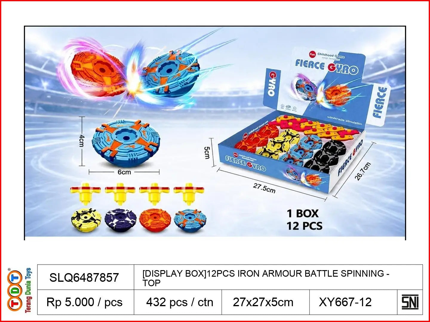 [DISPLAY BOX]12PCS IRON ARMOUR BATTLE SPINNING TOP