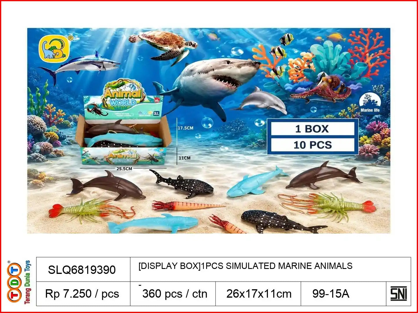[DISPLAY BOX]1PCS SIMULATED MARINE ANIMALS