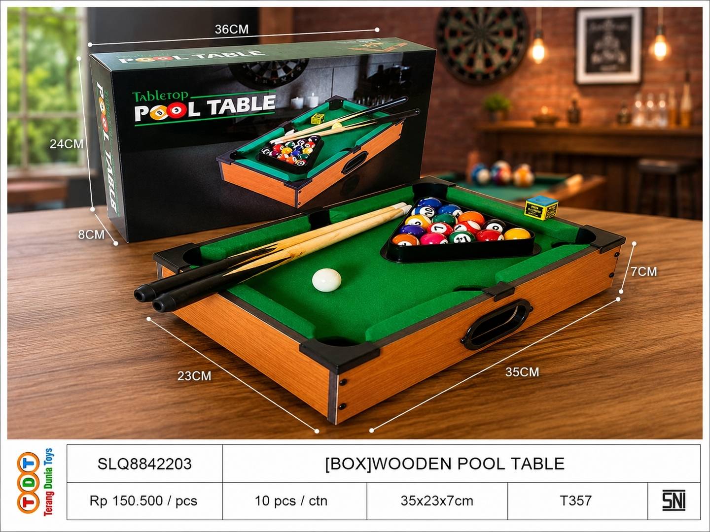 [BOX]WOODEN POOL TAB