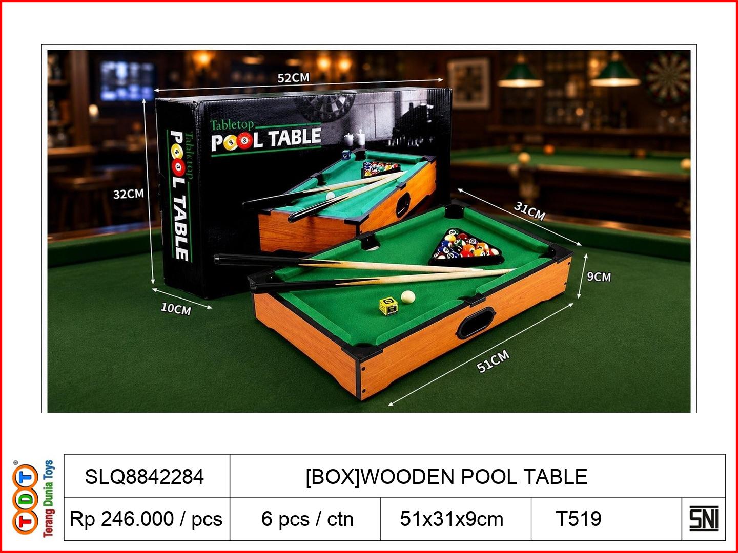 [BOX]WOODEN POOL TAB