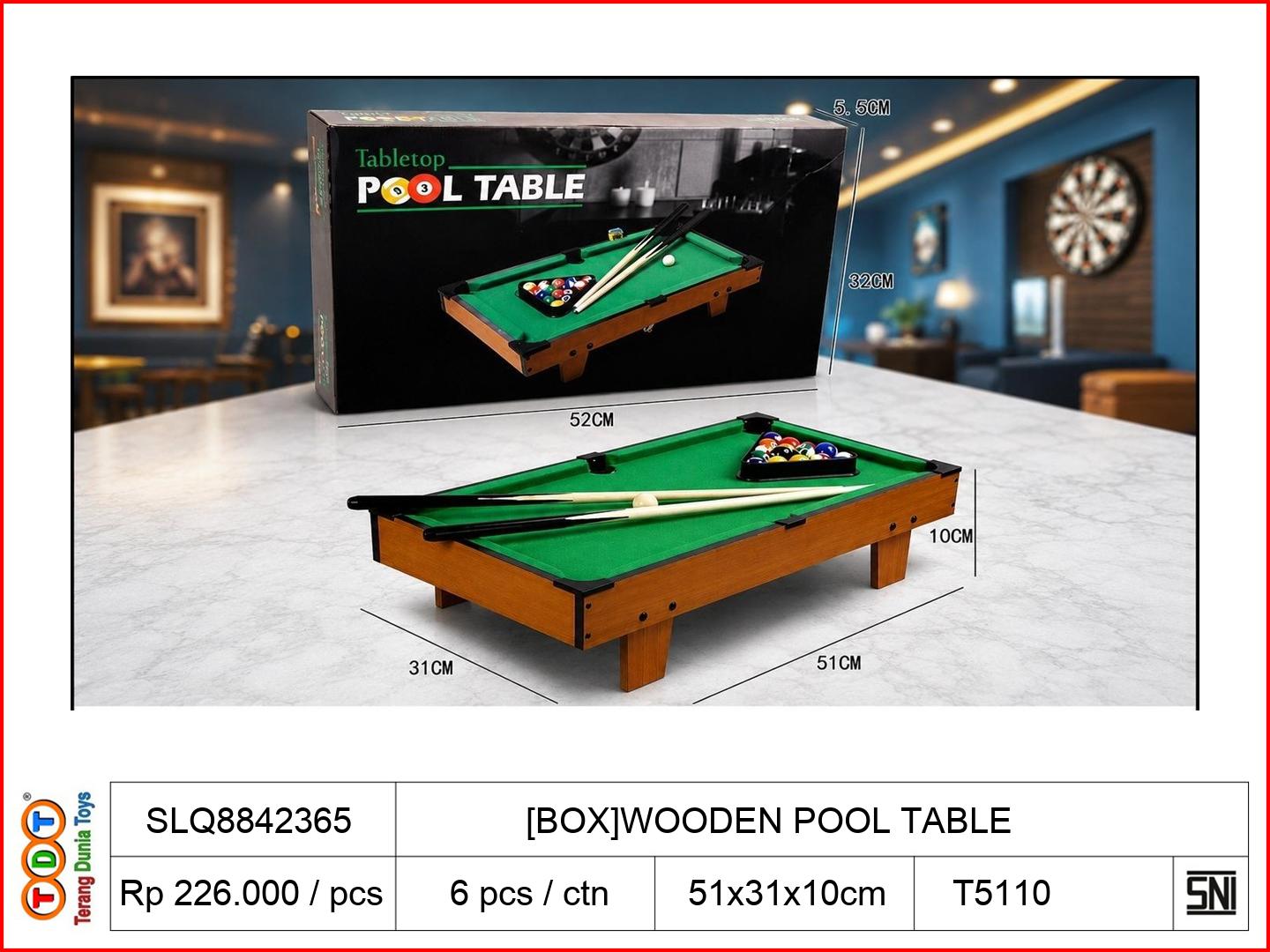 [BOX]WOODEN POOL TAB