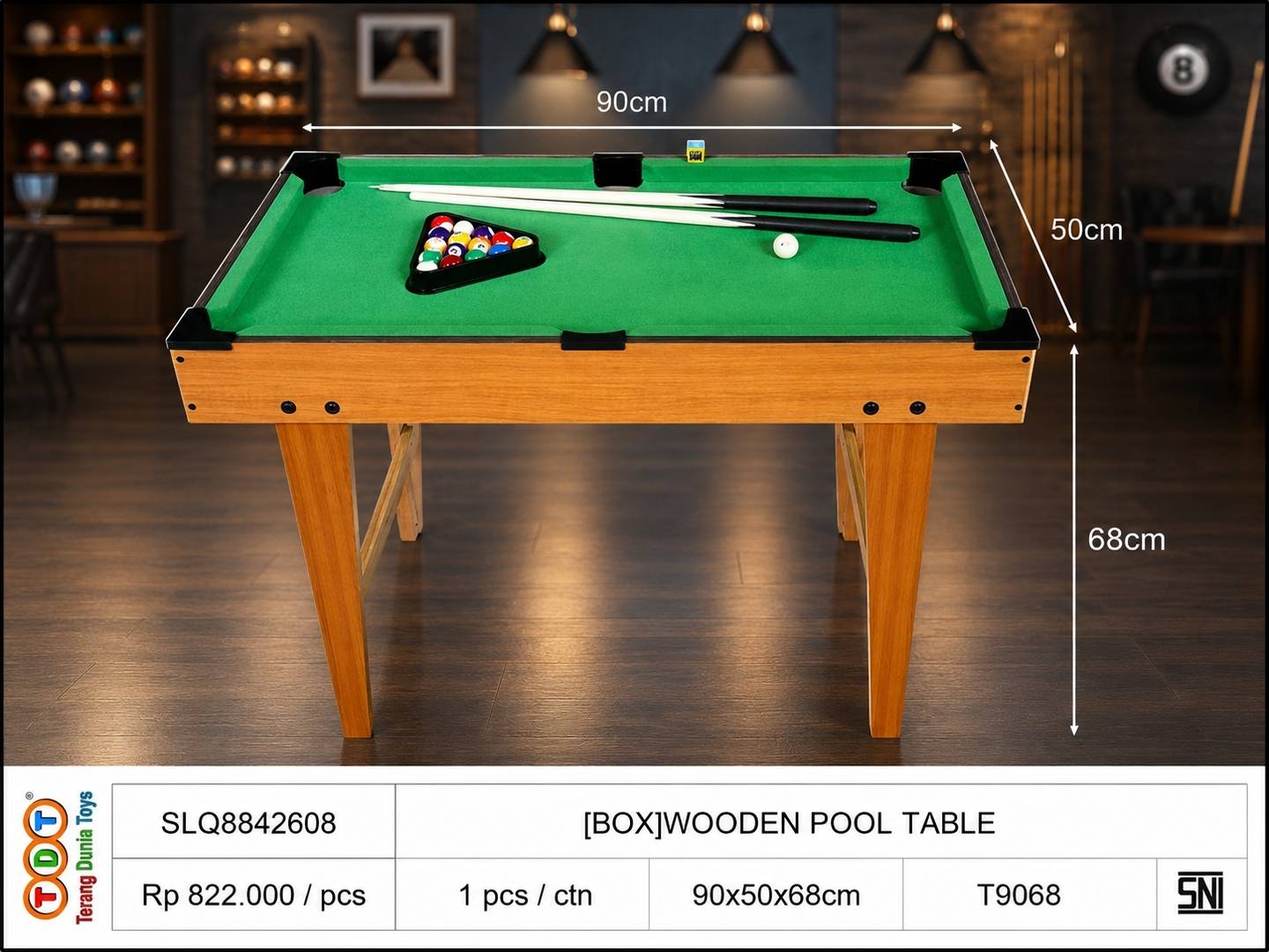 [BOX]WOODEN POOL TAB
