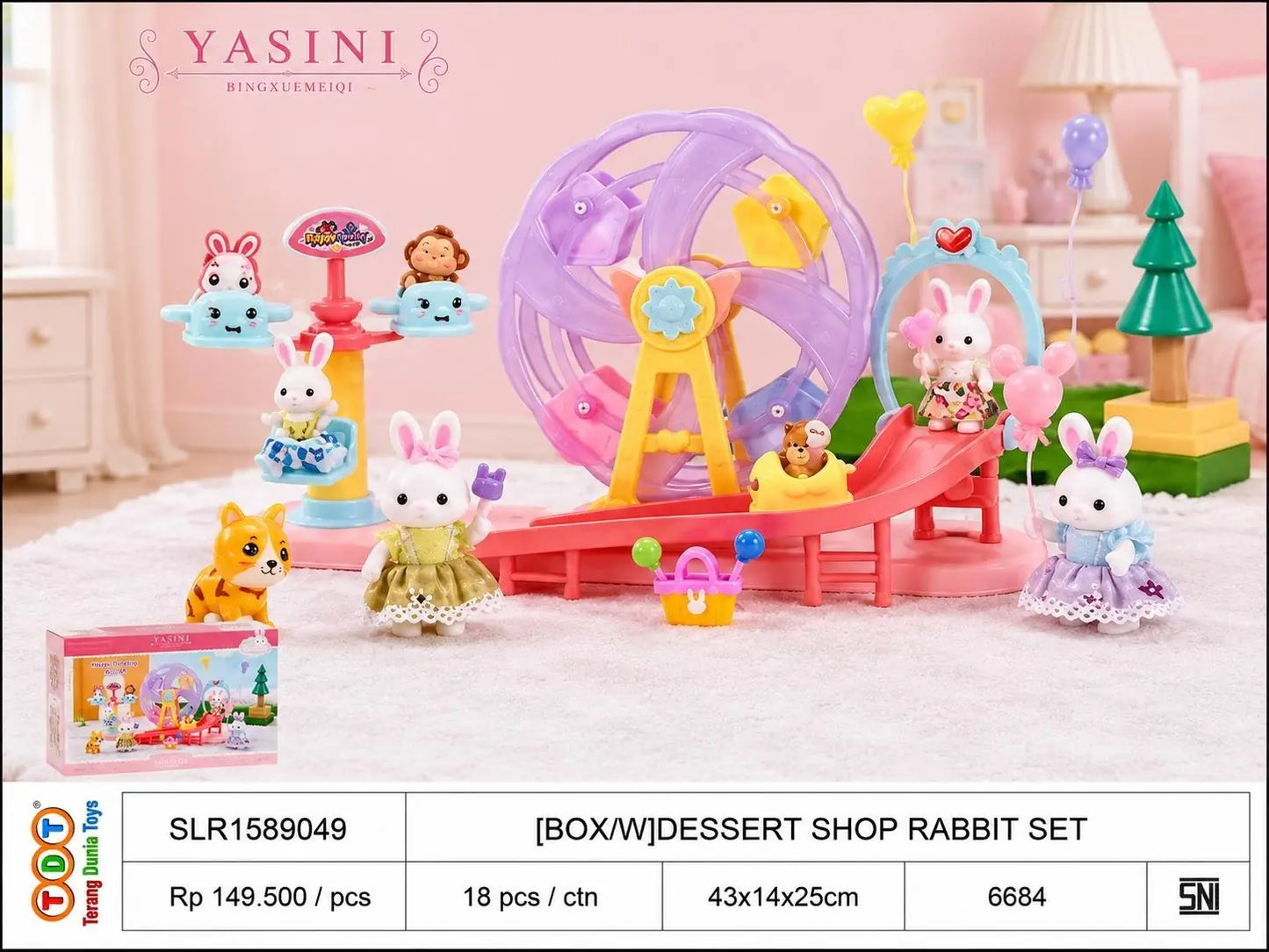 [BOX-W]DESSERT SHOP RABBIT SET

TAGS: DOLL HOUSE RUMAH BONEKA KASTIL PRINCESS FAMILY COTTAGE MINIATUR KARAKTER HEWAN