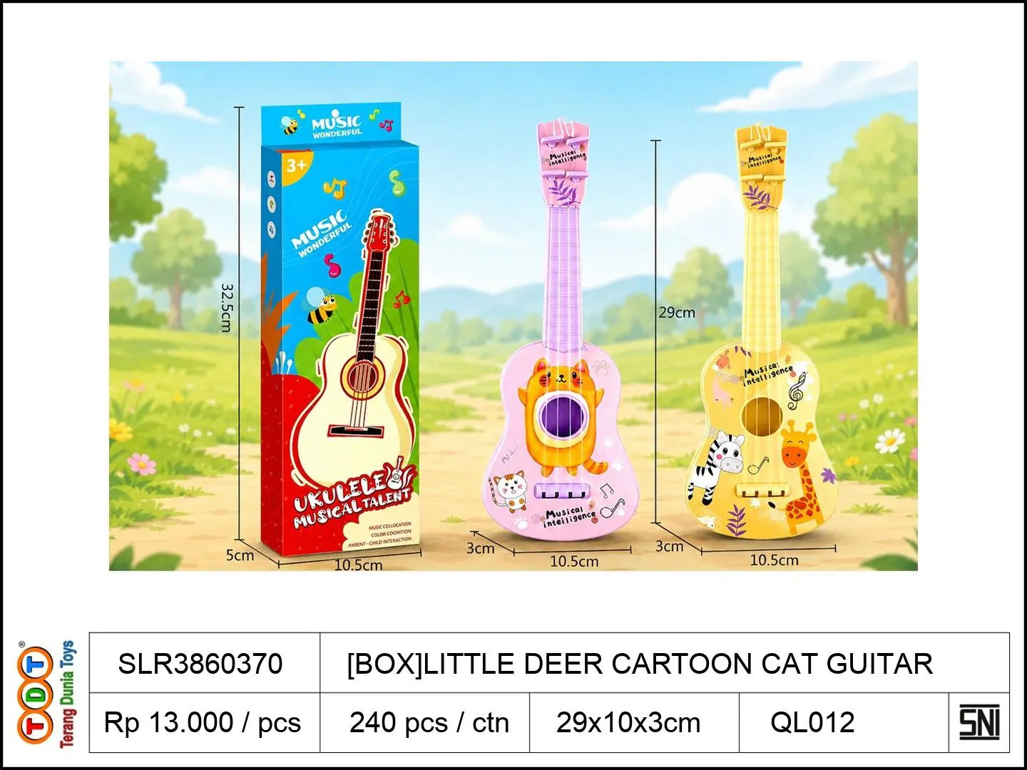 [BOX]LITTLE DEER CARTOON CAT GUITAR