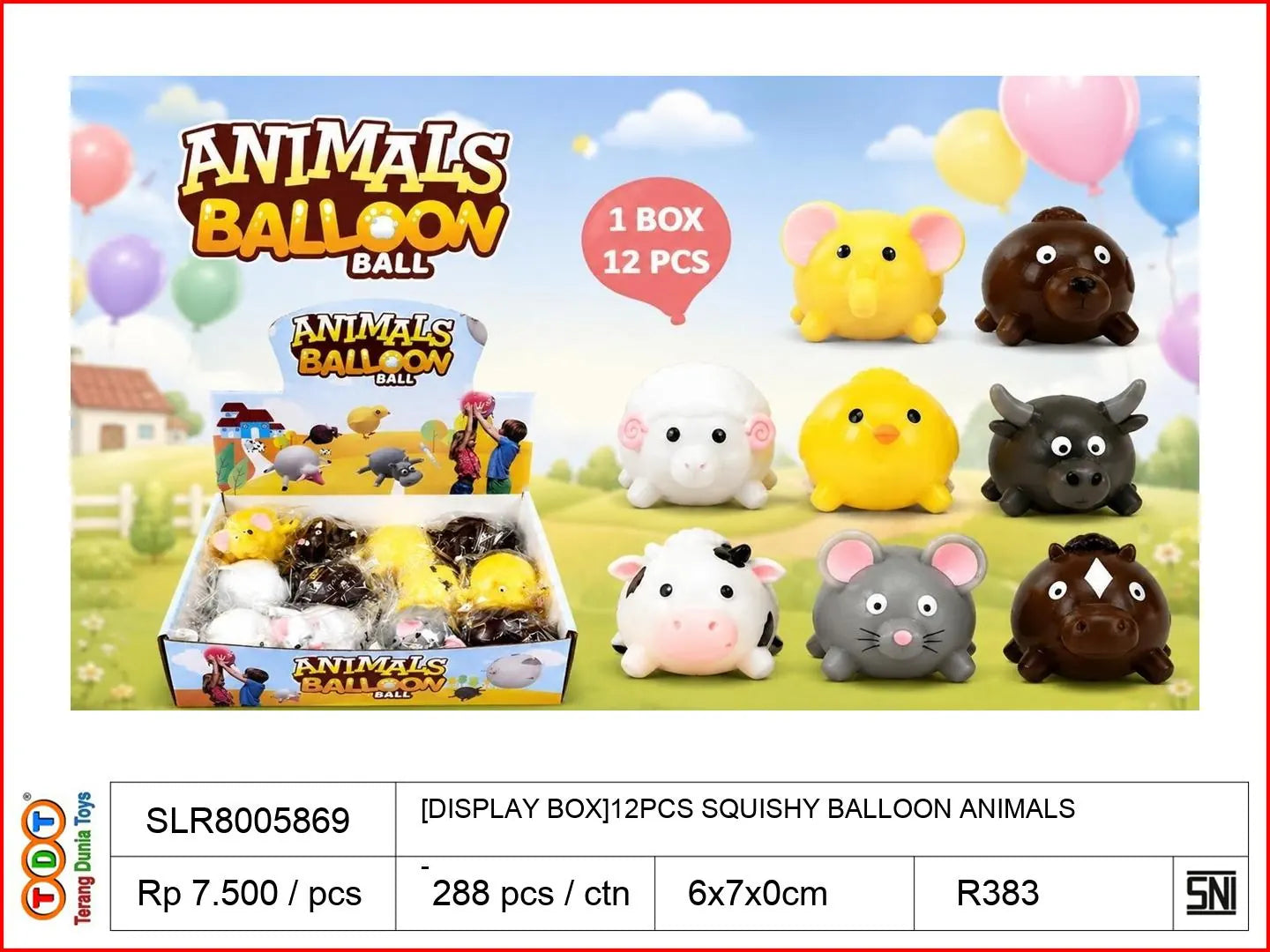 [DISPLAY BOX]12PCS SQUISHY BALLOON ANIMALS