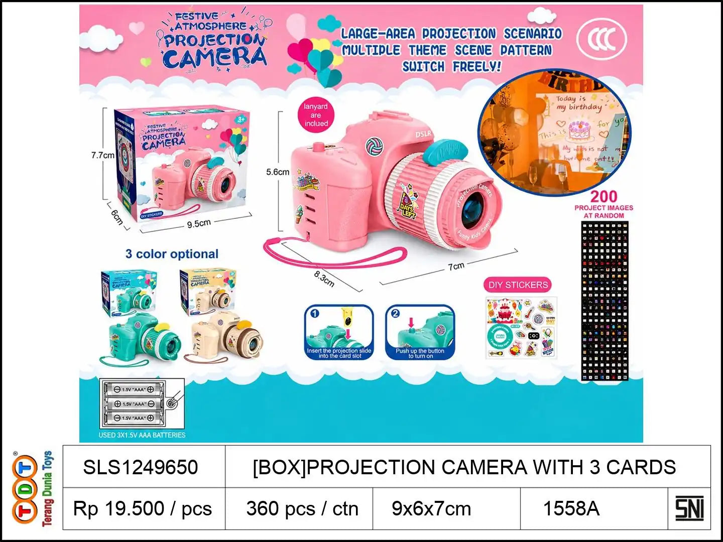 [BOX]PROJECTION CAMERA WITH 3 CARDS