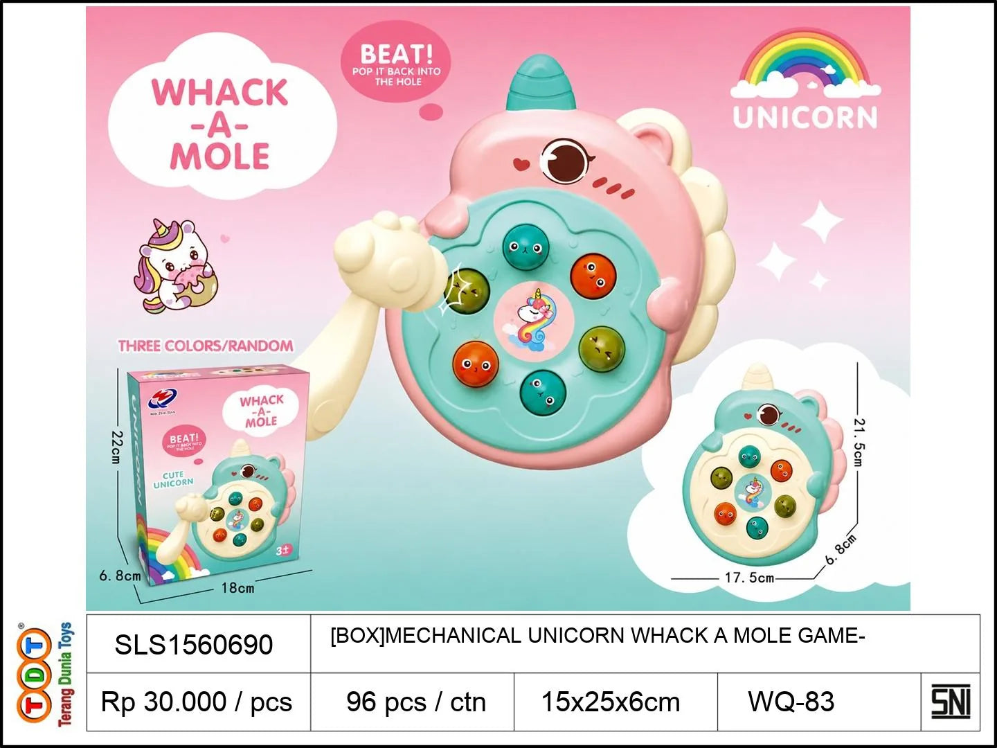 [BOX]MECHANICAL UNICORN WHACK A MOLE GAME