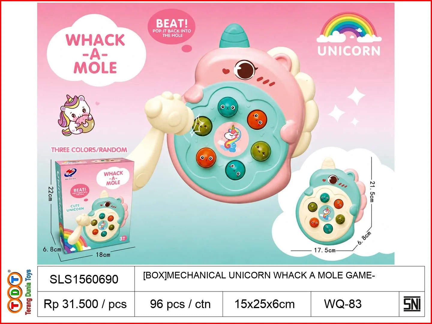 [BOX]MECHANICAL UNICORN WHACK A MOLE GAME