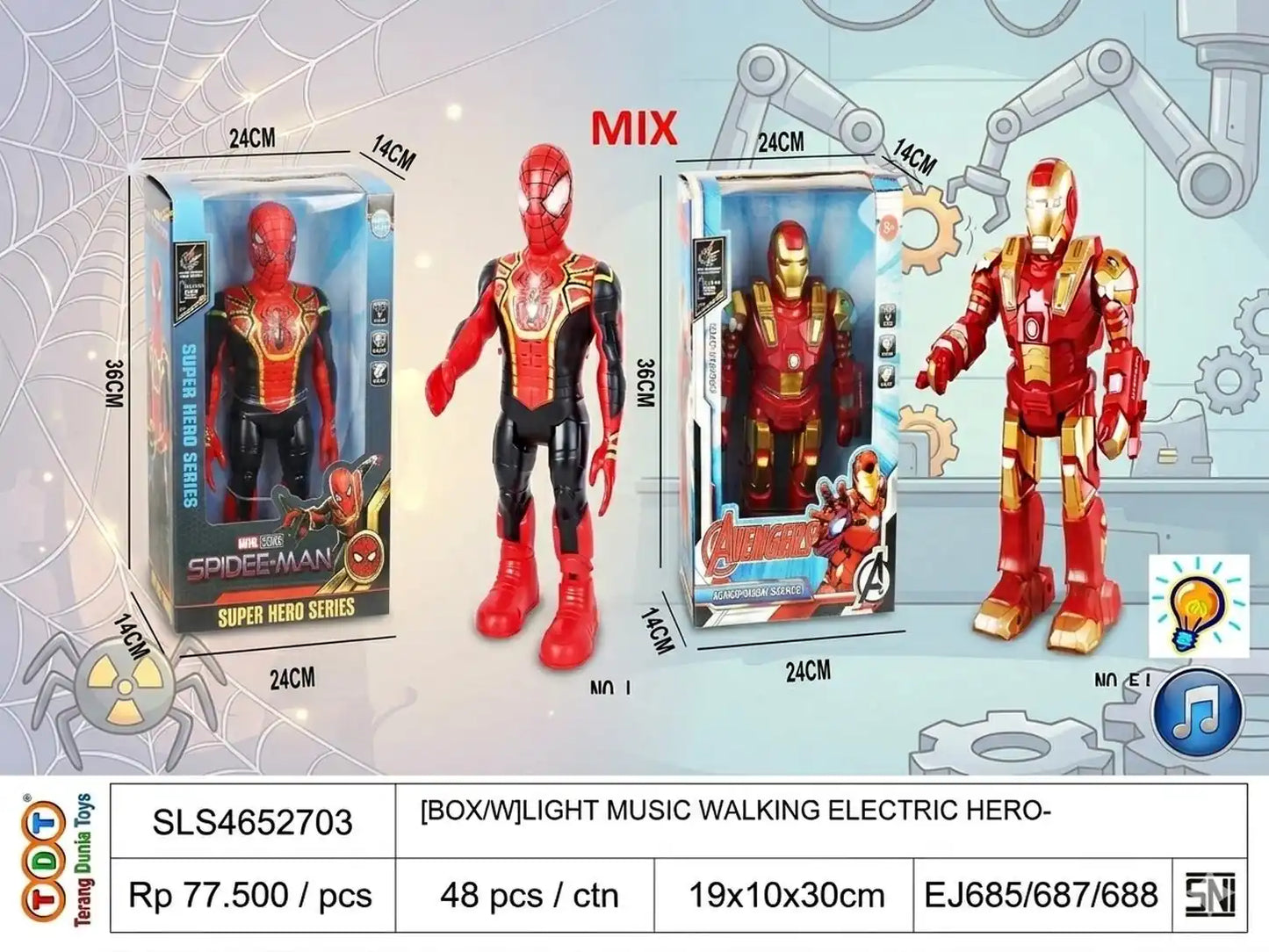 [BOX/W]LIGHT MUSIC WALKING ELECTRIC HERO