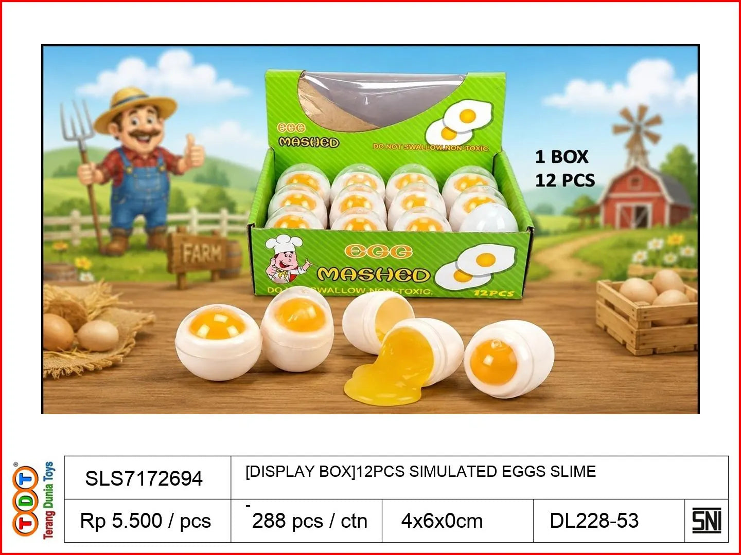 [DISPLAY BOX]12PCS SIMULATED EGGS SLIME